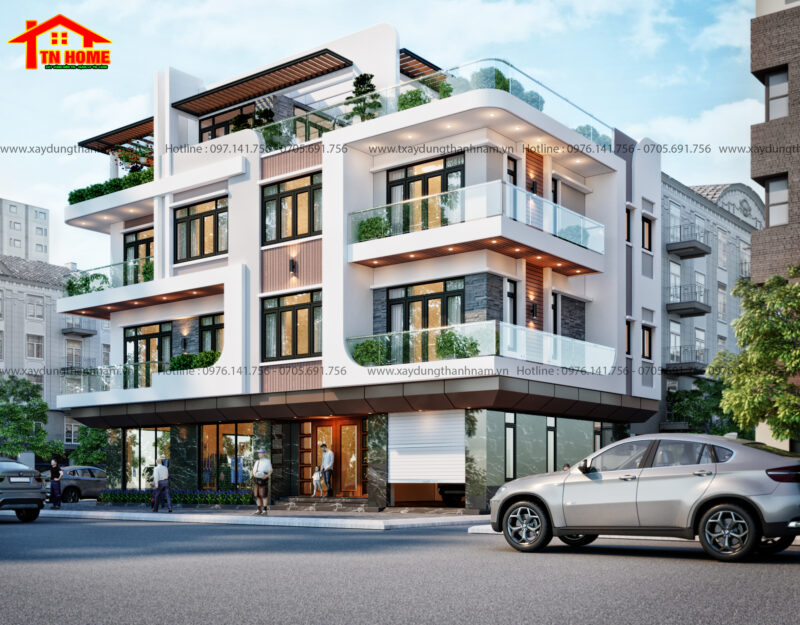 Mẫu nhà phố hiện đại kết hợp kinh doanh