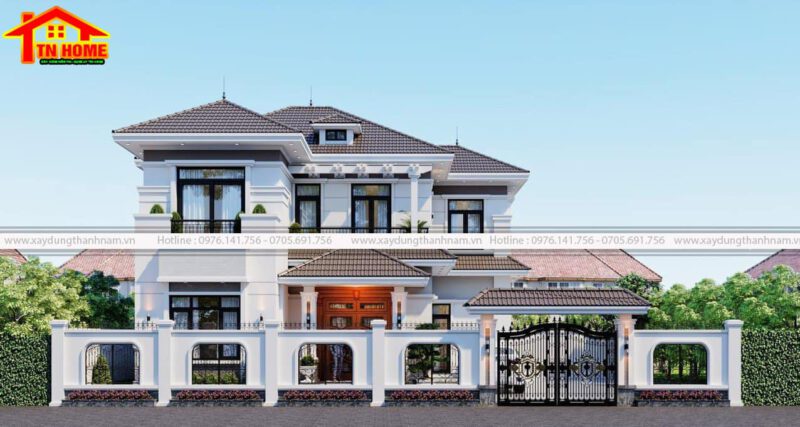 Mẫu biệt thự 2 tầng mái Nhật hiện đại TN-04