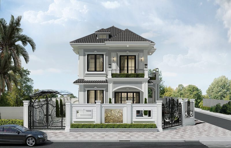 Mẫu biệt thự 2 tầng 9x12m tân cổ điển sang trọng