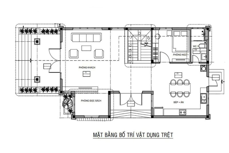 Mặt bằng công năng tầng 1