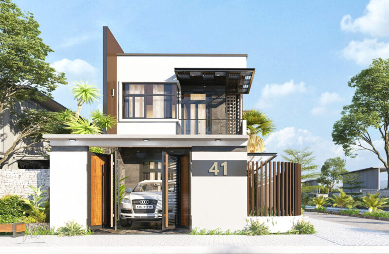 Mẫu biệt thự hiện đại 2 mặt tiền sang trọng tại Móng Cái