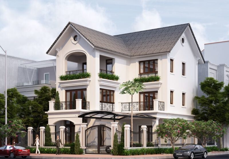 Biệt thự 3 tầng tân cổ điển 5 phòng ngủ sang trọng