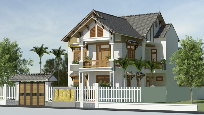 Mẫu biệt thự 2 tầng hiện đại 150m2 tại Móng Cái - Quảng Ninh